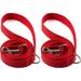 2-Pack Reflective Dog Leash 6ft - Nylon Dog Leashes for Small Dogs Medium Dogs Large Dogs Puppy Cats - 6ft Training Leash with D Ring (RED 3/4 X 6FT(2-Pack))