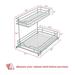 Auledio Pull Out Cabinet Organizer 2 Layer Wire Basket Under Sink Slide Out Storage Shelf with Sliding Drawer Storage - Cabinet Opening Silver