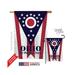 08175 States Ohio 2-Sided Vertical Impression House Flag - 28 x 40 in.