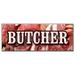 Butcher Banner Sign - Shop Meat Quality Usda Beef Pork Poultry Steak Roast Seafood