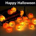 Festive Gifts 2023 Clearance LED Pumpkinlights Halloween String Lights Home and Outdoor Decoration Flickering 10PCs Orange Light 5 Ft/10ft Home Decor