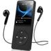 A02S 16GB MP3 Player with FM Radio Voice Recorder 70 Hours Playback and Expandable Up to 128GB Black