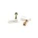 THE CIMPLE CO - Dual Twin or Siamese Coaxial Cable Clips Cat6 Electrical Wire Cable Clip 1/2 in Screw Clip and Fastener White (50 Pieces per Bag)