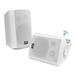 1Y6514 5.25 in. Indoor & Outdoor Wall-Mount Bluetooth Speaker System White
