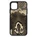 DistinctInk Case for iPhone 11 (6.1 Screen) - OtterBox Commuter Custom Black Case - Brown Tan Snake Skin Texture - Animal Print