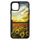 DistinctInk Case for iPhone 11 (6.1 Screen) - OtterBox Commuter Custom Black Case - Green Blue Yellow Sunflowers