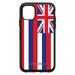 DistinctInk Case for iPhone 14 PLUS (6.7 Screen) - OtterBox Symmetry Custom Black Case - Hawaii State Flag - US State Flag