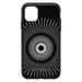 DistinctInk Case for iPhone 14 PLUS (6.7 Screen) - OtterBox Symmetry Custom Black Case - Black White Star Bursts