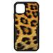 DistinctInk Case for iPhone 11 Pro MAX (6.7 Screen) - OtterBox Commuter Custom Black Case - Brown Black Leopard Fur Skin Print