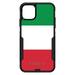 DistinctInk Case for iPhone 12 MINI (5.4 Screen) - OtterBox Commuter Custom Black Case - Italy Flag Red White Green - Show Your Love of Italy