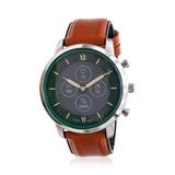 44 mm Hybrid HR Neutra Brown Leather Smart Watch Smoke