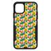 DistinctInk Case for iPhone 11 (6.1 Screen) - OtterBox Commuter Custom Black Case - Summer Vibes Floral Pattern Green Yellow Blue