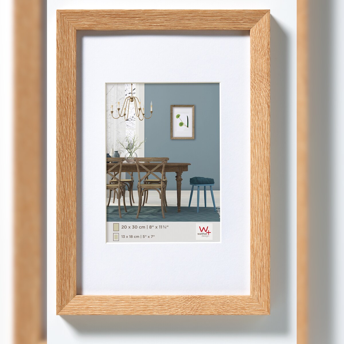 walther + design Fiorito Holz Bilderrahmen 10x15 cm, EICHE HELL Image