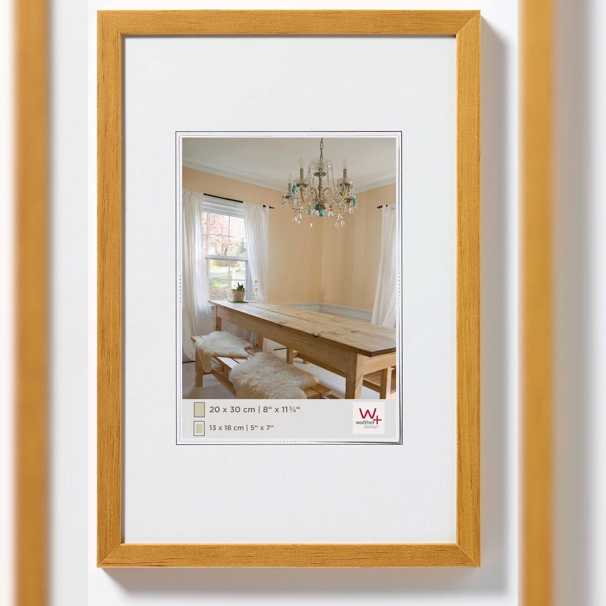 walther + design Peppers Holz Bilderrahmen 018X024 EICHE Image