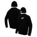 Men's Pro Standard Black Philadelphia Eagles Crewneck Pullover Sweater & Cuffed Knit Hat Box Gift Set