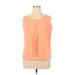 Calvin Klein Sleeveless Blouse: Orange Tops - Women's Size X-Large