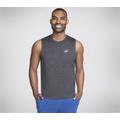Skechers Men's GO DRI Charge Muscle Tank Top | Size XL | Black/Charcoal | Polyester