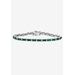 Women's Birthstone Silvertone Tennis Bracelet 7.5" by PalmBeach Jewelry in May