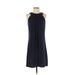 Calvin Klein Casual Dress - A-Line: Blue Solid Dresses - Women's Size 2