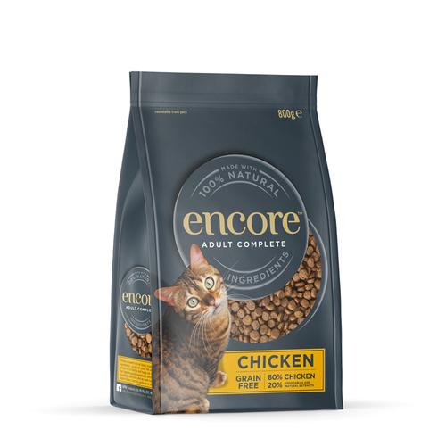 Sparpaket: 2x800g Encore Cat Huhn Katzenfutter trocken