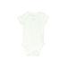 The Honest Co. Short Sleeve Onesie: Ivory Solid Bottoms - Size 0-3 Month
