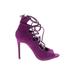 Aldo Heels: Purple Solid Shoes - Women's Size 8 1/2 - Open Toe