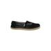 TOMS Flats: Black Print Shoes - Women's Size 7 1/2 - Almond Toe