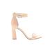 Vince Camuto Heels: Ivory Solid Shoes - Women's Size 10 - Open Toe