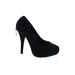 Highest Heel Collection Heels: Slip-on Stiletto Minimalist Black Print Shoes - Women's Size 6 - Round Toe