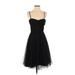 Banana Republic Cocktail Dress - A-Line Sweetheart Sleeveless: Black Print Dresses - Women's Size 0