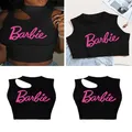 Kawaii Barbie Girls Sexy Crop Top Female Fashion Casual Slim Fibrelastic Camisole Précieux Y-Anime