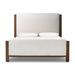 Hokku Designs Janashia Platform Bed Wood & /Upholstered/Polyester in Brown | 52.72 H x 83.25 W x 90.25 D in | Wayfair