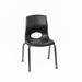 Children's Factory Myposture 12" Classroom Chair Plastic/Metal in Gray/Black/Brown | 24 H x 14.5 W x 14 D in | Wayfair AB8012BLC