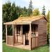 Cedarshed Bunkhouse 12 ft. W x 12 ft. D Western Red Cedar Wood Storage Shed in Brown | 112" H x 108" W x 120" D | Wayfair BK910