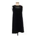 Rebecca Minkoff Casual Dress - Shift Crew Neck Sleeveless: Black Print Dresses - Women's Size Small