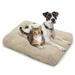 Tucker Murphy Pet™ Pet Bed Fluffy Plush Faux Fur Cat Dog Bed Rectangle Pet Seat Cushion Soft Sleeping Pad Polyester in Brown | Wayfair