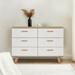 Corrigan Studio® Louwana white Drawer Dresser cabinet, Buffet Sideboard Storage Cabinet, Tablestorge cabinets Wood in Brown/White | Wayfair