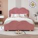 Red Barrel Studio® Tulum Platform Bed Upholstered/Velvet, Wood in Pink | 39.4 H x 56.3 W x 78.1 D in | Wayfair A34E447BD5944E9D846C14F36ED3D54B