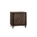 Everly Quinn Wyndell Metal Nightstand Wood/Upholstered/Metal in Brown | 25.2 H x 23.62 W x 16.14 D in | Wayfair 4AEF402A71F44A849FD855B5A5549777