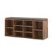 Latitude Run® 10 Pair Solid Wood Shoe Storage Bench Linen in Brown | 16.75 H x 12 W x 41 D in | Wayfair 72111986099248538378FB583507FB48