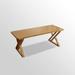 Corrigan Studio® Lucyanne Pine Solid Wood Dining Table Wood in Brown/Green | 29.53 H x 55.12 W x 27.56 D in | Wayfair