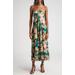 Lexi Tropical Floral Convertible Linen Midi Dress