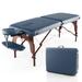 Costway Portable Folding Massage Table with Carrying Case-Navy