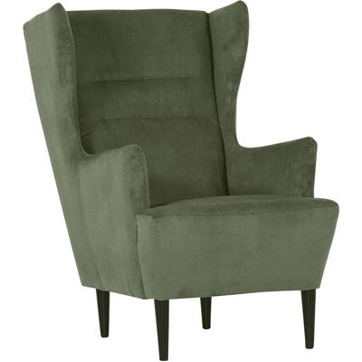 Ohrensessel GUTMANN FACTORY, grün (moosgrün), B:70cm H:104cm T:90cm, 88% Polyester 12% Nylon, Sessel Image