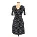 Gilli Casual Dress - Wrap: Black Jacquard Dresses - Women's Size Medium