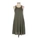 Lulus Casual Dress - A-Line Scoop Neck Sleeveless: Green Print Dresses - Women's Size Small