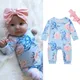 0-24M Newborn Baby Girl Clothes Floral Cotton Long Sleeve Romper Jumpsuit Baby Playsuit Headband