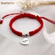 I Love You Mom Red Thread Bracelets Lucky Jewelry for Mother's Day Gift Family Bless Bangle Pulseras