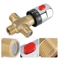 Brass Thermostatic Mixing Valve Water Temperature Pipe Basin Thermostat Motorized Ball Valve Vacuum