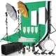 Photography Photo Studio Softbox Lighting Kit With Background Frame 3pcs Backdrops Tripod Stand